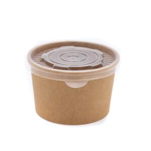 8oz Kraft Paper Cups & Lids x200