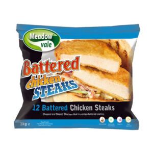 Meadow Vale Battered Chicken Steaks 1KG