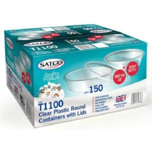 Satco Round Microwave Containers & Lids [T1100]