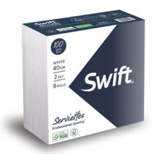 Swift White Napkins 2ply 40cm (100)