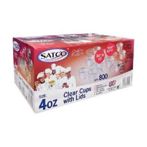 Satco [4oz] Round Container and Lid